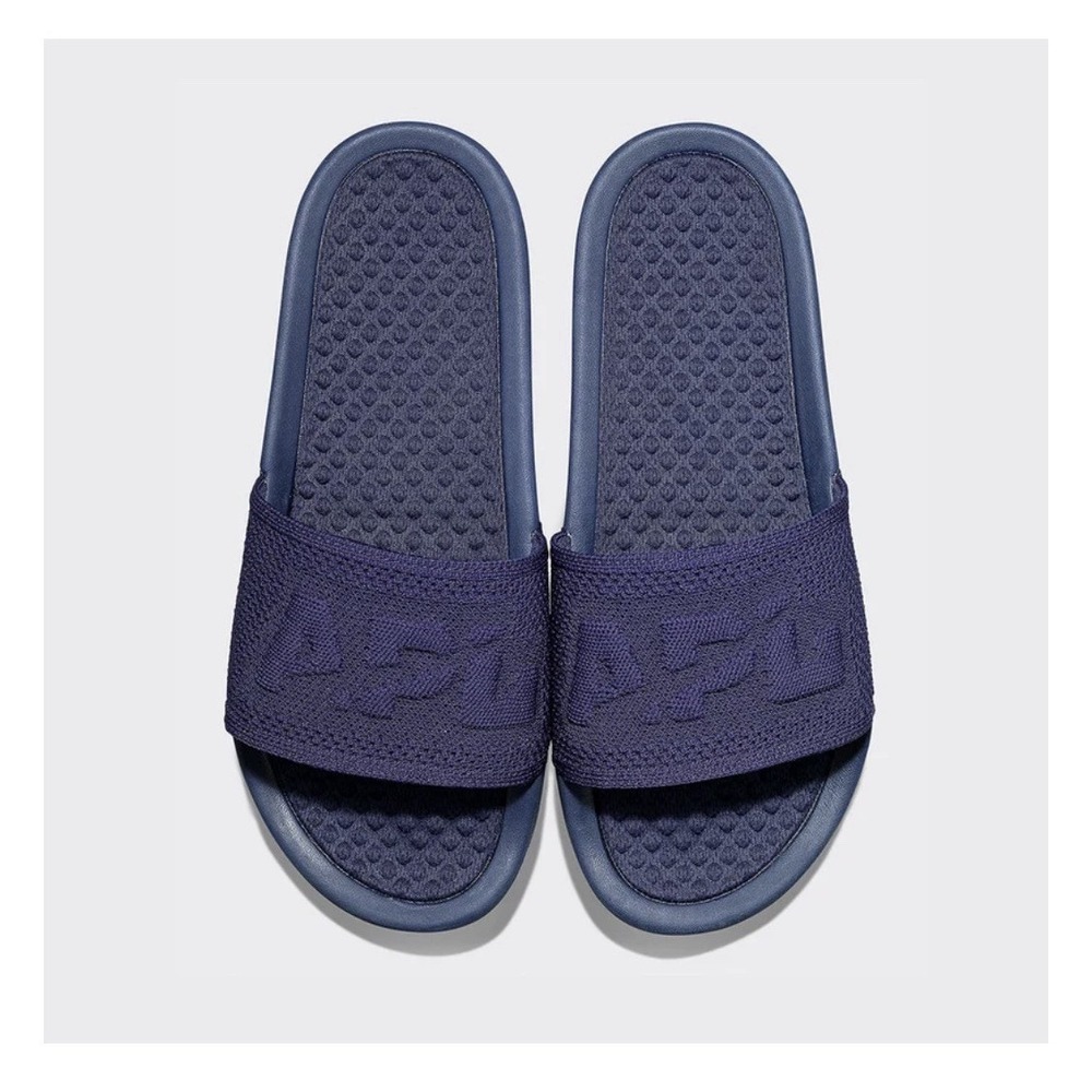 APL Athletic Propulsion Labs Big Logo Techloom Knit Sport Slide Navy Men's 10